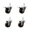 Service Caster 3 Inch High Temp Phenolic 34 Inch Stem Caster Set 2 Total Lock Brakes SCC-TSTTL20S314-PHRHT-34212-2-S-2 - alternate 1